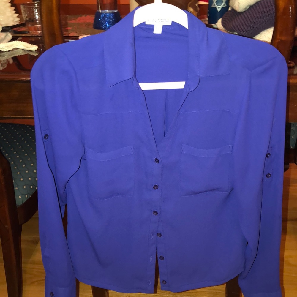 Express blue blouse
